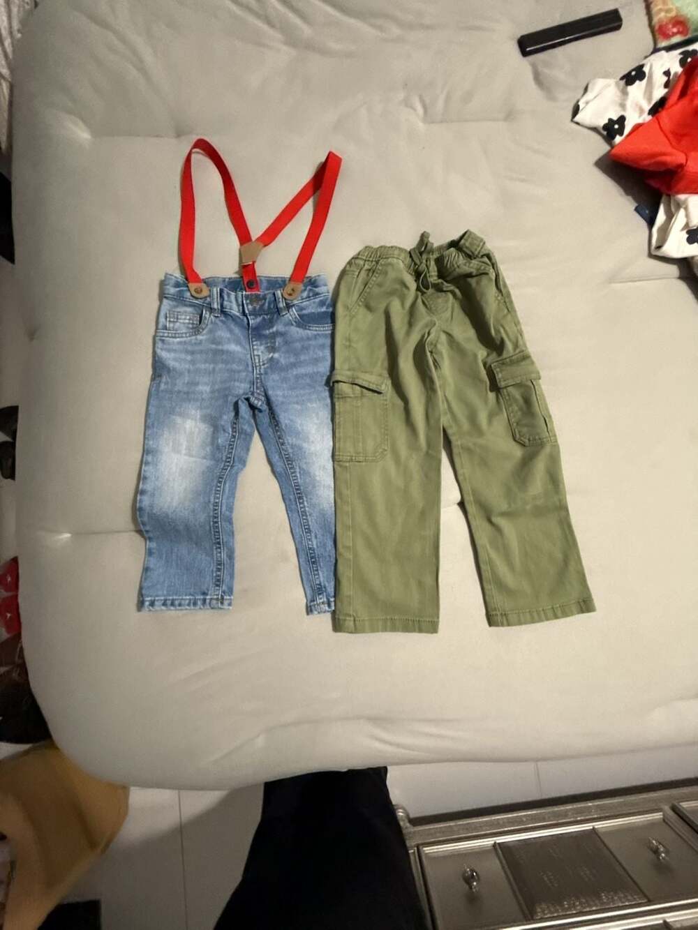 Cat & Jack Toddler Boys Cargo Pants & Jeans with Suspenders Set